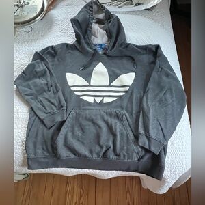 adidas Gray Hoodie with White Logo